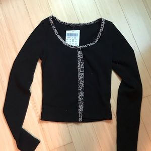 Brandy Melville zelly long sleeve cheetah top